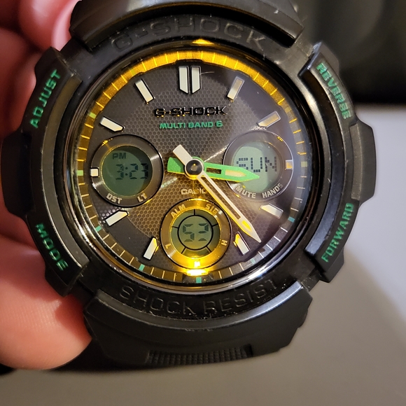 G-SHOCK WATCH ⌚️ AWG-M100F MULTI BAND 6 / TOUGH SOLAR - BLACK/GREEN - Picture 8 of 8